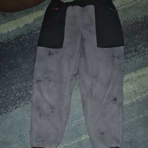 lululemon athletica Black and Gray Lab Fleece Track Pants